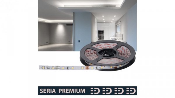 Taśma Premium 12V 60led 6500K SMD2835 Ra90 (5)