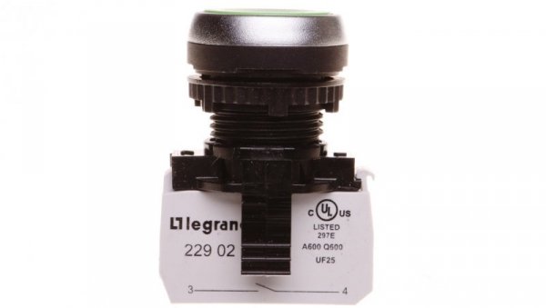 Przycisk sterowniczy 22mm zielony 1R z samopowrotem 023702