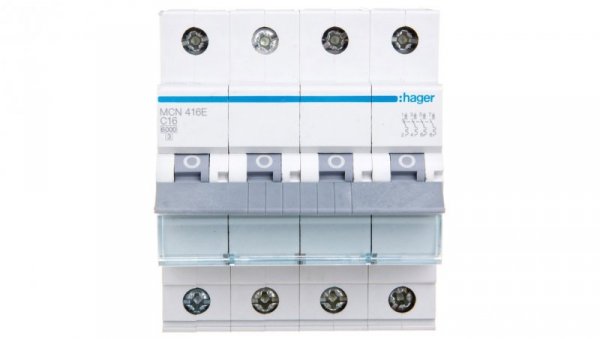 Wyłącznik nadprądowy 4P C 16A 6kA AC MCN416E