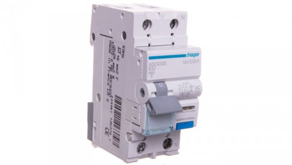 Wyłącznik różnicowo-nadprądowy RCBO 2P B32A 0,03A Typ AC ADC932D