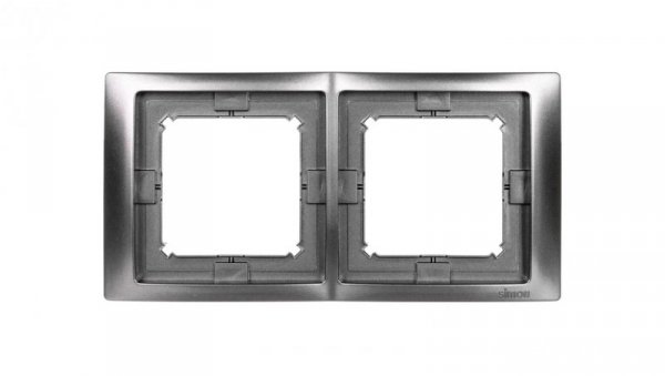 Simon Basic Neos Ramka podwójna IP44 stal inox BMRC2B/21