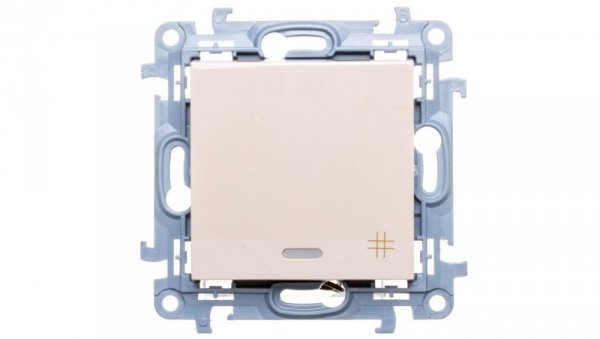 Simon 10 Łącznik krzyżowy z podświetleniem LED kremowy CW7L.01/41