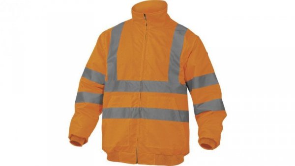 Bluza ostrzegawcza z odpinanymi rękawami z poliestru Oxford powlekanego PU kolor pomarańczowy fluo rozmiar XL CORP RENHVORXG