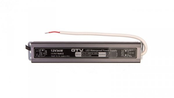 Transformator led wodoodporny, 36W, IP 67, DC12V