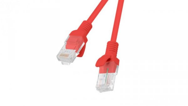 Kabel krosowy patchcord U/UTP kat.6 0,5m czerwony