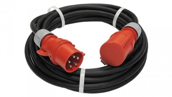 Przedłużacz budowlany trójfazowy elCORD CEE 32A 400V IP44 10m H07RN-F 5G4 z wtyczką i gniazdem CEE 32A-5P IP44 30355100