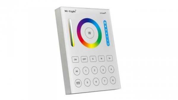 Pilot naścienny led 5-in-1 RGB+CCT B8 2,4ghz MI-Light RGB + CWiWW RGBWW 8 stref