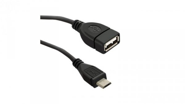 Qoltec Kabel USB OTG 2.0 A żeński Micro USB B męski 0.2m