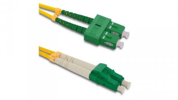 Qoltec Patchcord światłowodowy SC/APC - LC/APC Singlemode 9/125 G652D Duplex 5m