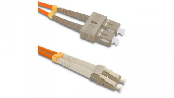 Qoltec Patchcord światłowodowy SC/UPC - LC/UPC Multimode 50/125 OM2 Duplex 5m