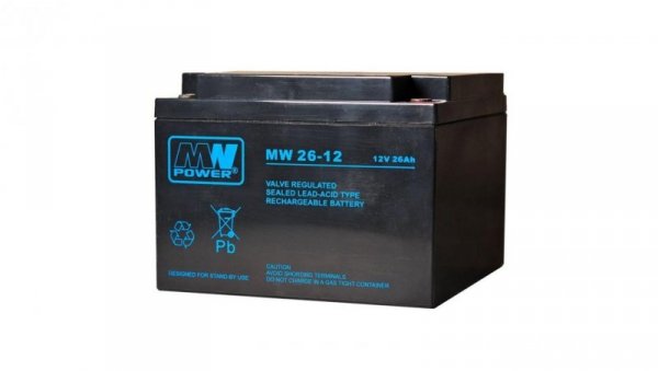 Akumulator AGM 12V 26Ah (166x175x125mm) MW 26-12