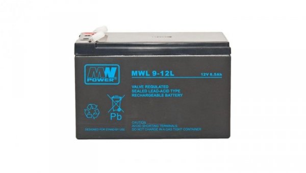 Akumulator AGM 12V 9Ah (151x65x94mm) MWL 9-12L
