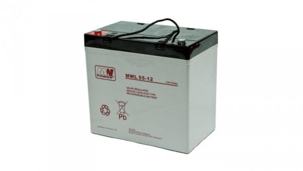 Akumulator AGM 12V 55Ah (230x137x210mm) MWL 55-12