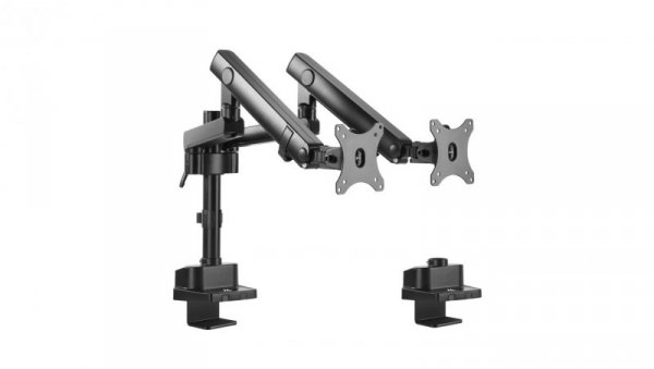 Uchwyt biurkowy na 2 monitory LCD LED Maclean MC-812 17-32cala 2x8kg vesa 75x75 oraz 100x100 MC-812