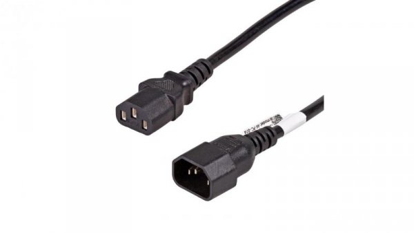 Kabel zasilający Akyga AK-PC-07A przedłużacz CCA IEC C13 / C14 3 m