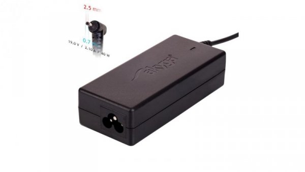 Zasilacz do notebooka Akyga AK-ND-23 19V / 2.1A 40W 2.5 x 0.7 mm ASUS 1.2m