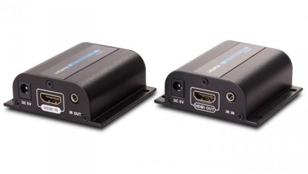 Extender przedłużacz HDMI + sygnał IR pilota do 60m po skrętce cat.6 LKV372A
