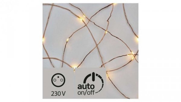 Lampki choinkowe XMAS nano TIMER 2,4W 100LED 10m IP44 ciepły biały D3AW02