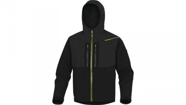 Kurtka Softshell z poliestru i elastanu kolor czarno-żółty rozmiar 3XL HORT2NJ3X