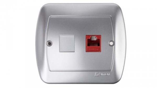 Simon Akord Gniazdo komputerowe pojedyncze RJ45 5e aluminium metalizowane AF51/26