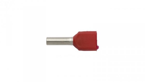 Końcówka tulejkowa izolowana HI 2X1/8 DIN czerwona E08KH-02020104801 /100szt./