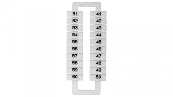 Oznacznik do złączek (EURO) 2,5-70mm2 /41-60/ biały 43192 (20szt.)