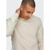 Bluza bez kaptura Męska Only & Sons Onsdan Unshed Reg Crew Neck Biały