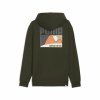 Bluza z kapturem Męska Puma Oliwka
