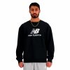 Bluza bez kaptura Męska New Balance Sport Essentials Fleece Logo Czarny