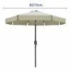 Marbueno Parasol Acero 8 Varillas D270 cm Poliester Beige Jardin, Piscina 10488
