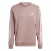 Bluza bez kaptura Męska Adidas Essentials French Terry 3 Stripes Różowy