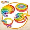Drewniane Puzzle dla Dzieci Woomax Tęcza 11 Części 2 Sztuk