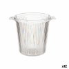 Pojemnik na lód Leknes CH26183 Przezroczysty polistyrenu Paski 16,5 x 17 x 21 cm (12 Sztuk)