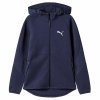Bluza z kapturem i zamkiem Męska Puma Evostripe Full-Zip Granatowy