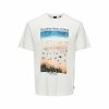 Koszulka z krótkim rękawem Męska Only & Sons Onskolton Reg Beach Biały