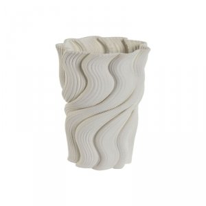 Wazon Home ESPRIT Biały Kamionka Nowoczesny 14 x 14 x 19 cm