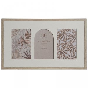 Ramka na Zdjęcia Home ESPRIT Beżowy Szkło Drewno MDF Skandynawski 39 X 2 X 24 cm