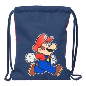 Worek na buty ze sznurkami Super Mario Trick Czerwony Ciemnoniebieski 26 x 34 x 1 cm