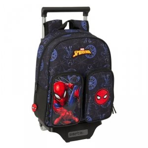Torba szkolna z kółkami Spider-Man Attack Czarny 27 x 33 x 10 cm