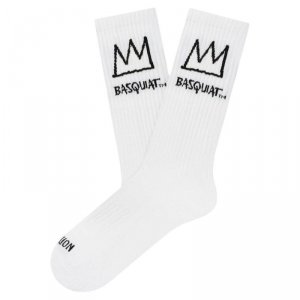 Skarpety Jimmy Lion Basquiat Crown Biały 41-46