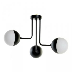 Lampa Sufitowa DKD Home Decor Biały Czarny Metal Szkło 220 V 50 W (61 x 58 x 46 cm)