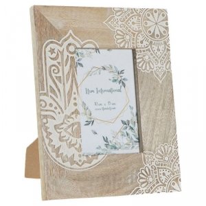 Ramka na Zdjęcia DKD Home Decor Brązowy Drewno Plastikowy Drewno mango Indianin 20 x 2 x 25,5 cm