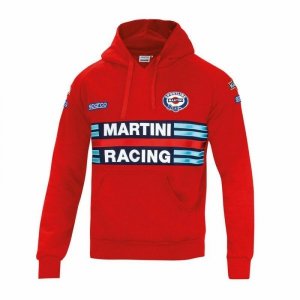 Bluza z kapturem Męska Sparco Martini Racing Czerwony
