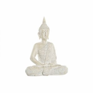 Figurka Dekoracyjna DKD Home Decor Budda Biały Żywica (30 x 17 x 41 cm)