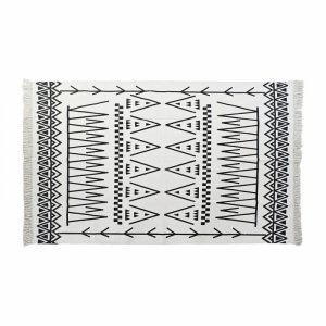 Dywan DKD Home Decor Czarny Biały Ikat (120 x 180 x 0,7 cm)