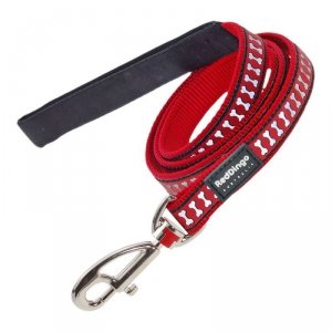 Smycz dla psa Red Dingo Odblaskowy Czerwony (1,5 x 120 cm)
