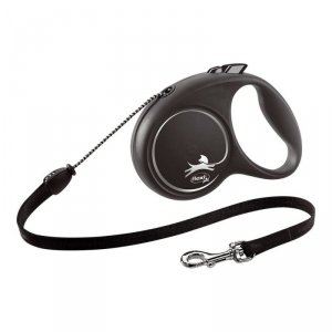 Smycz dla psa Flexi BLACK DESIGN 5 m Rozmiar M Silver