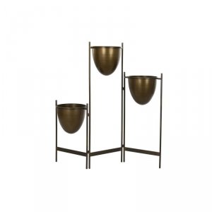 Doniczka DKD Home Decor Czarny Metal Miedź Vintage (35 x 26,5 x 105 cm)