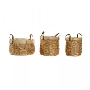 zestaw koszyków DKD Home Decor Bambus Tropikalny 40 x 40 x 24 cm