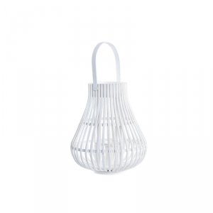 Lampa DKD Home Decor Biały Wielokolorowy Metal Bambus Szkło Miejska 30 x 40 cm 29 x 29 x 34 cm